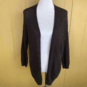 Mossimo women S open front loose knit cardigan black
